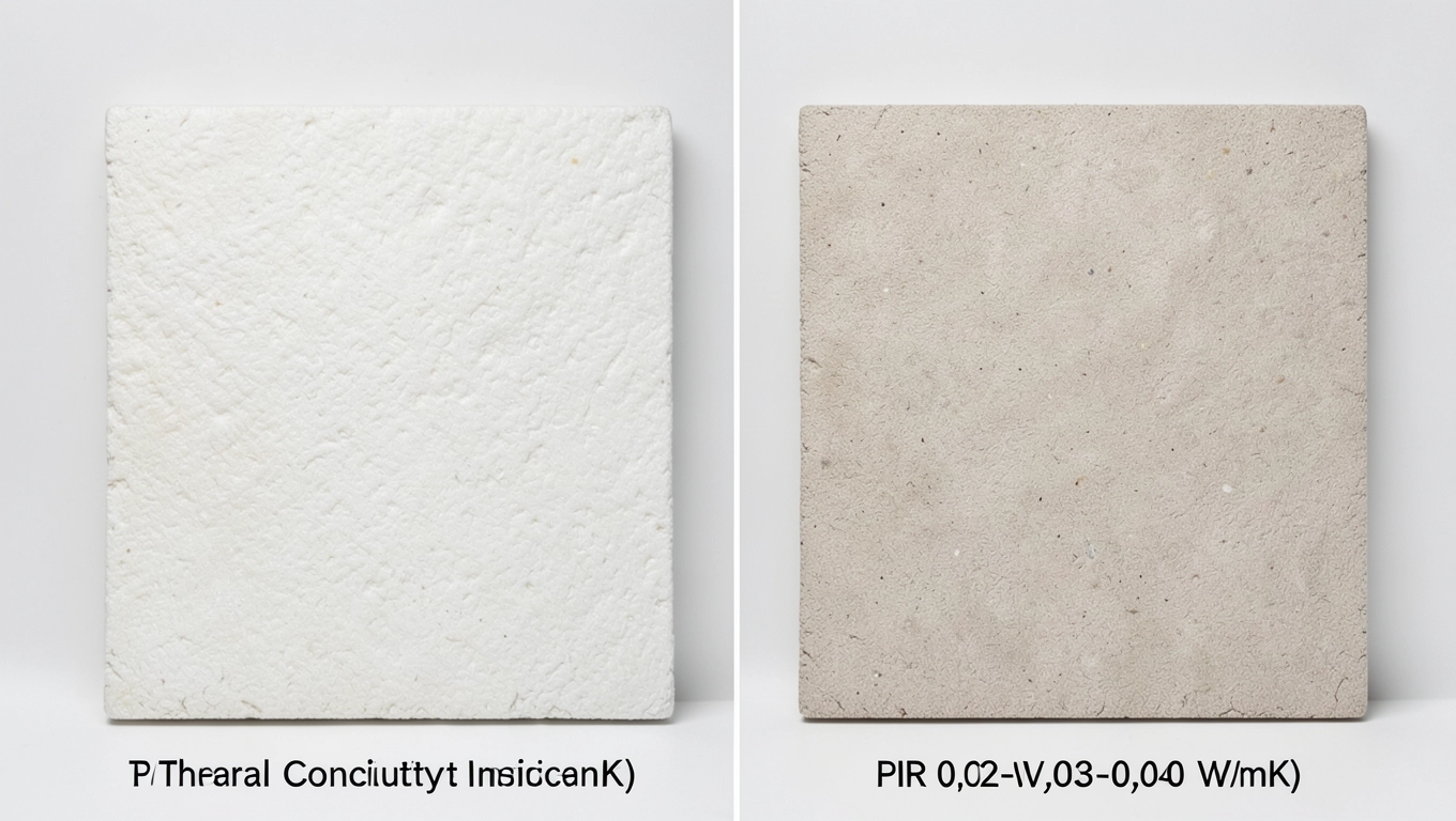 λ styropianu EPS vs PIR