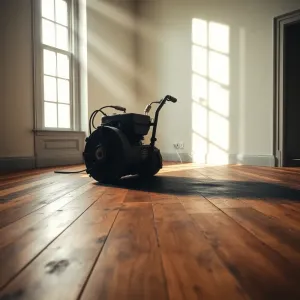 Cyklinowanie starej podłogi z desek