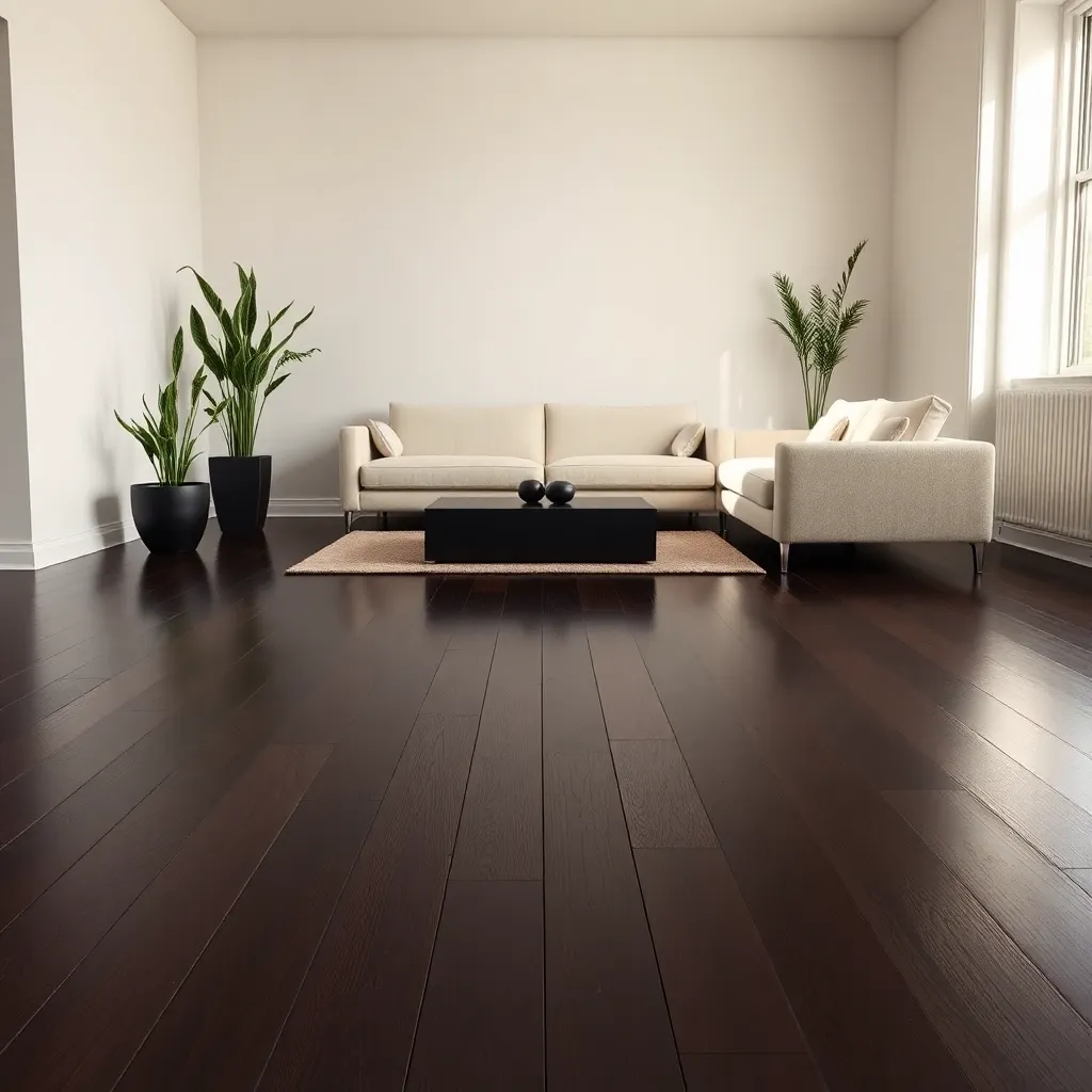 Aranżacje pokoju z ciemną podłogą