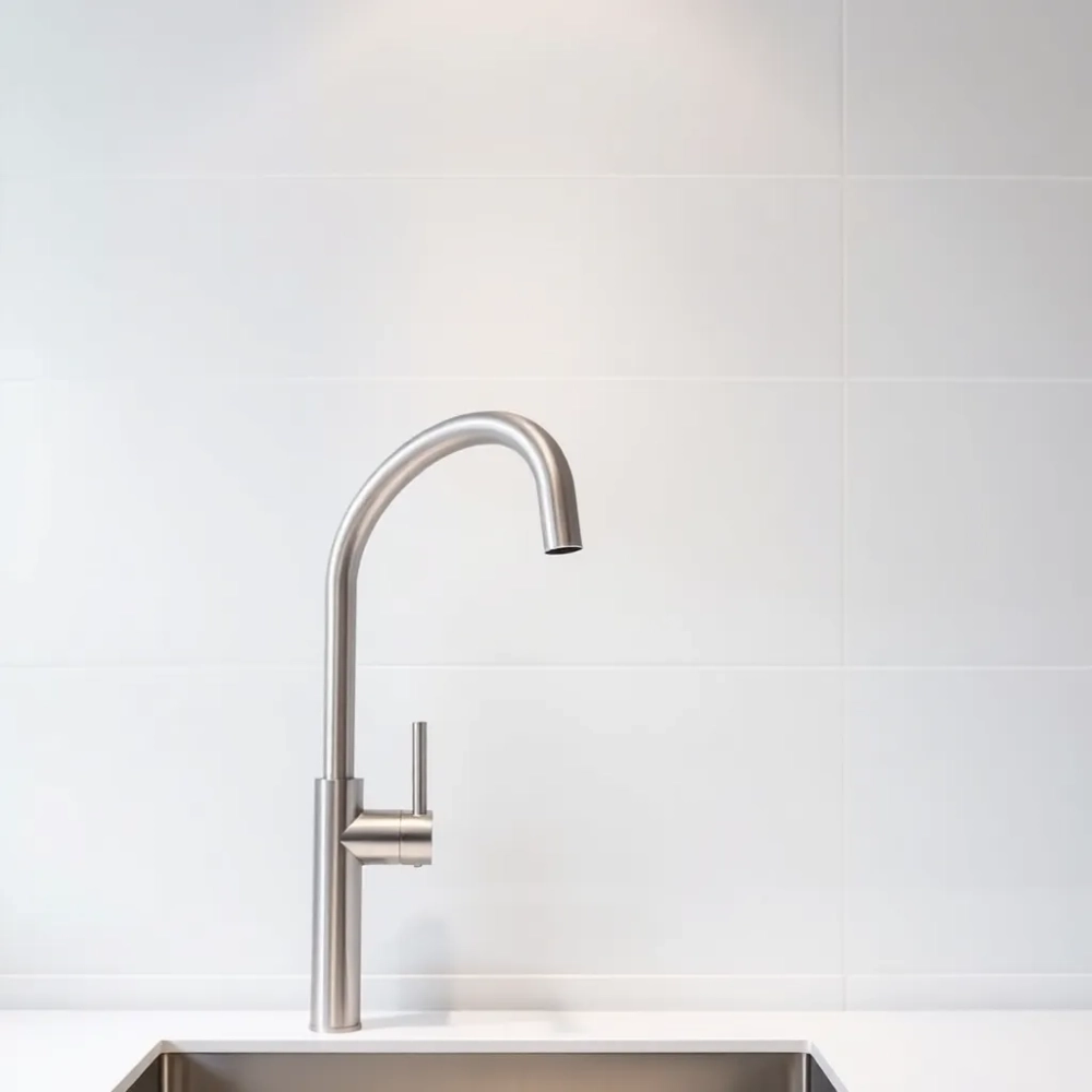 Bateria kuchenna ścienna z długą wylewka