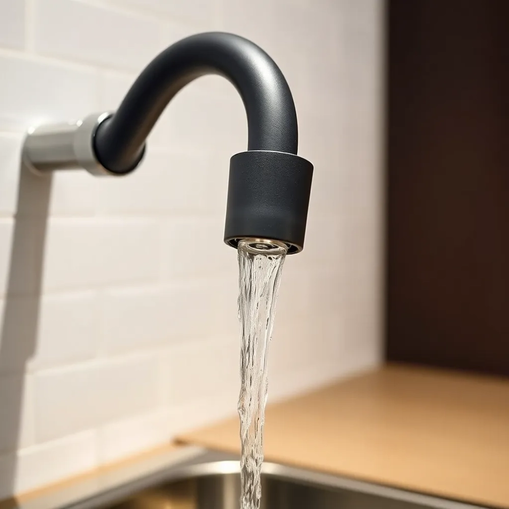 Bateria kuchenna ścienna z elastyczna wylewka