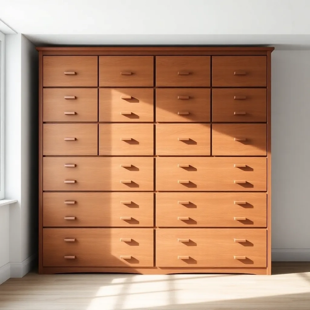 Duży regał z szufladami