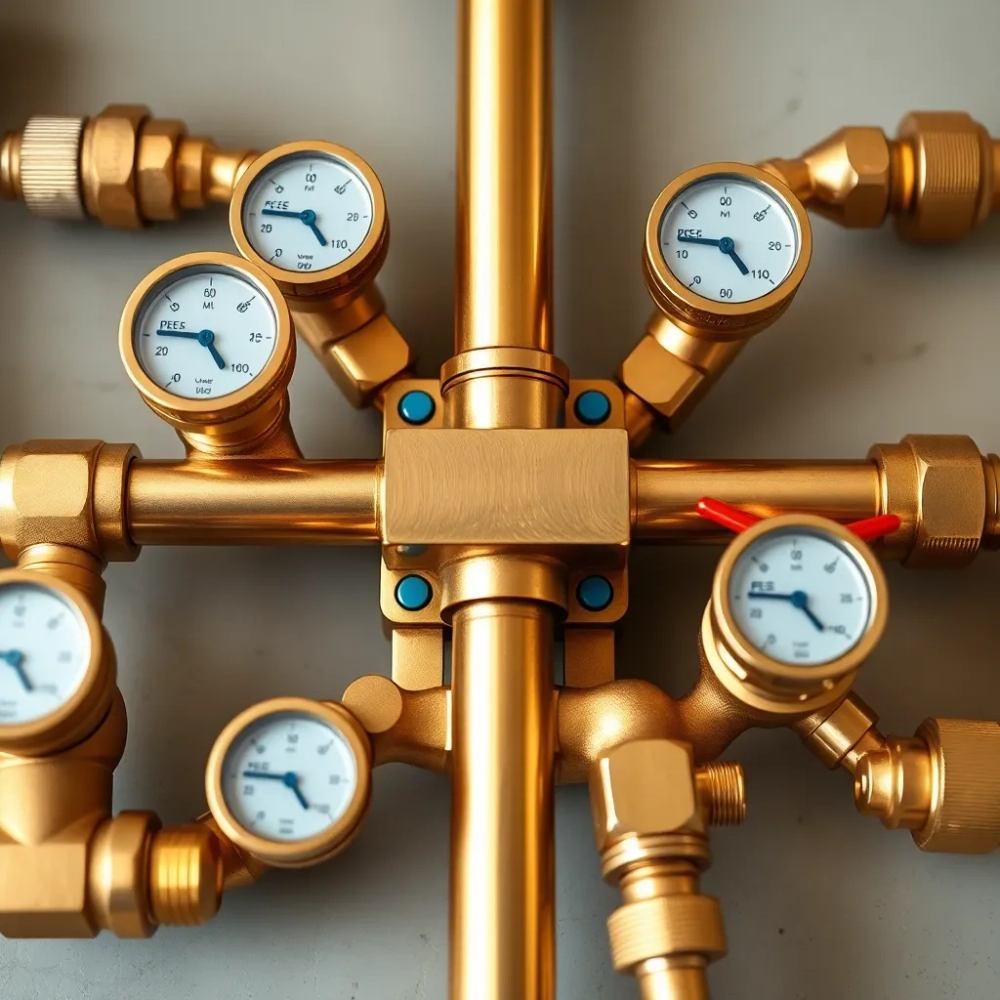 Elementy rozdzielacza ogrzewania podłogowego