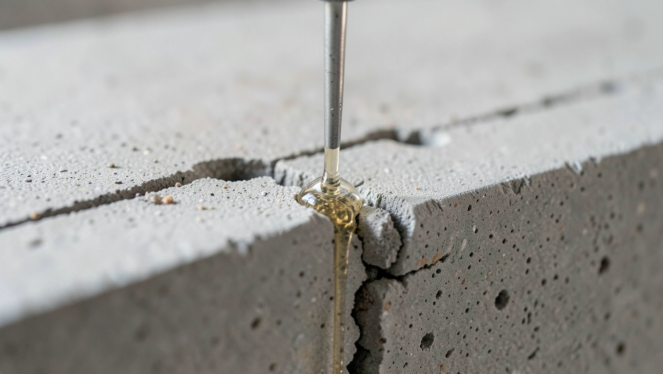 Iniekcja grawitacyjna na pęknięcia