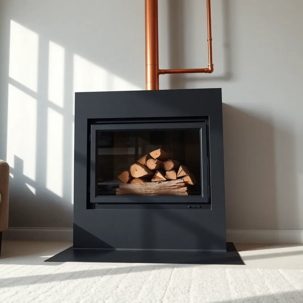 Instalacja do kominka z płaszczem wodnym