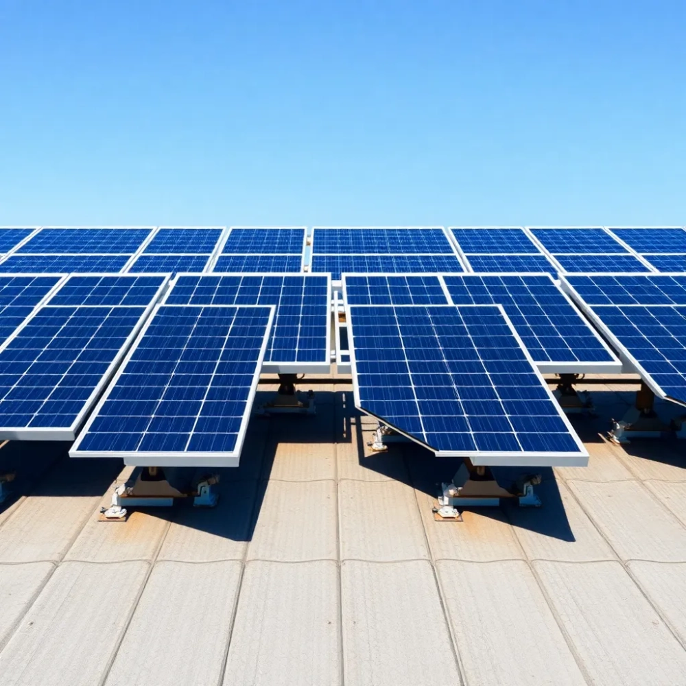 Jaki kąt paneli na dachu płaskim