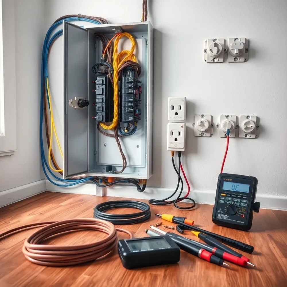 Koszt wymiany instalacji elektrycznej w mieszkaniu 70 m