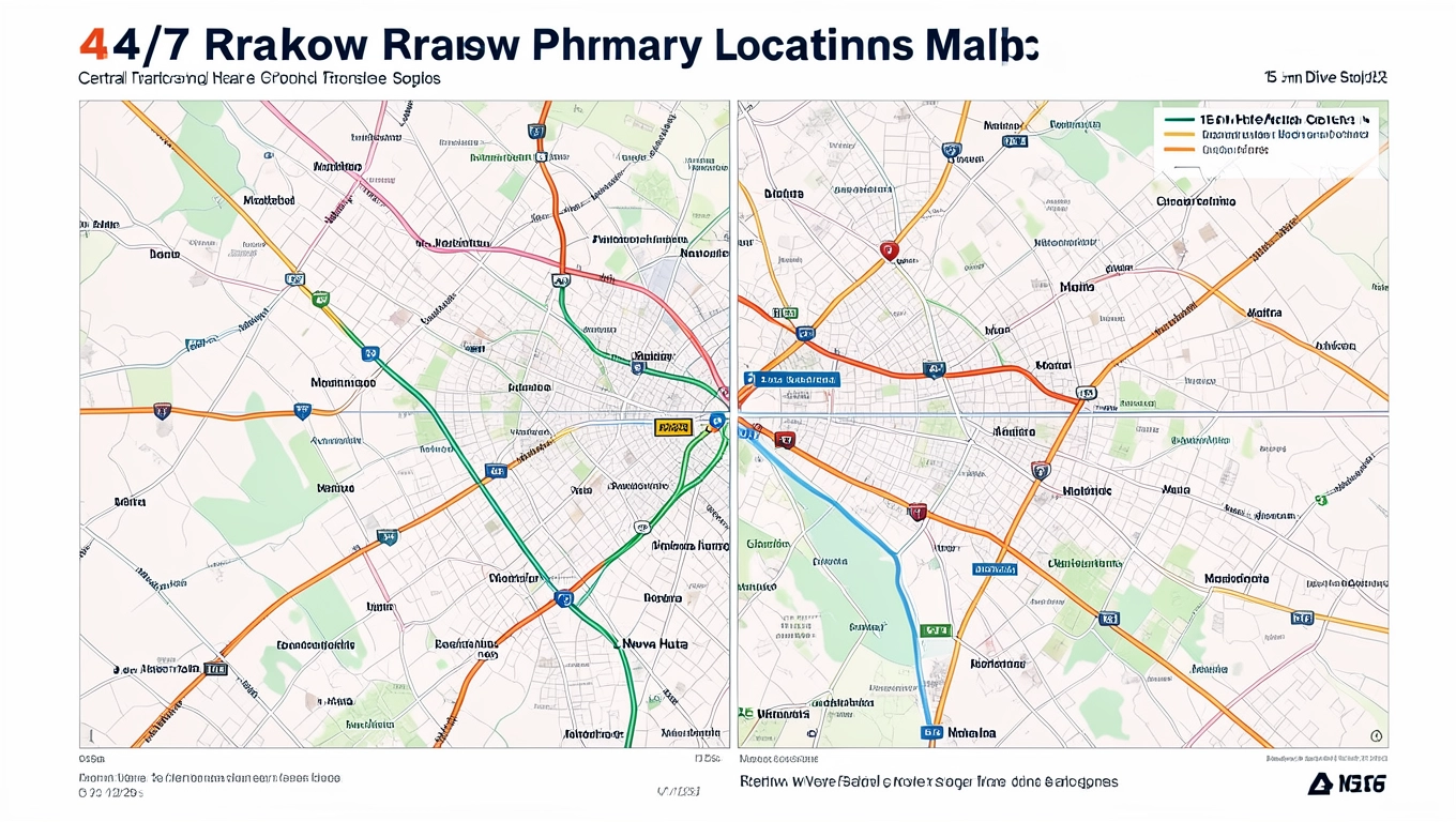 Lokalizacje aptek całodobowych Kraków