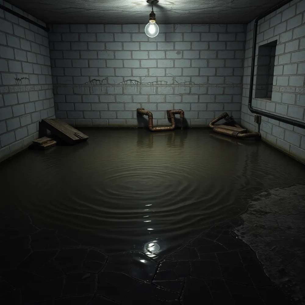 Mokra podłoga w piwnicy