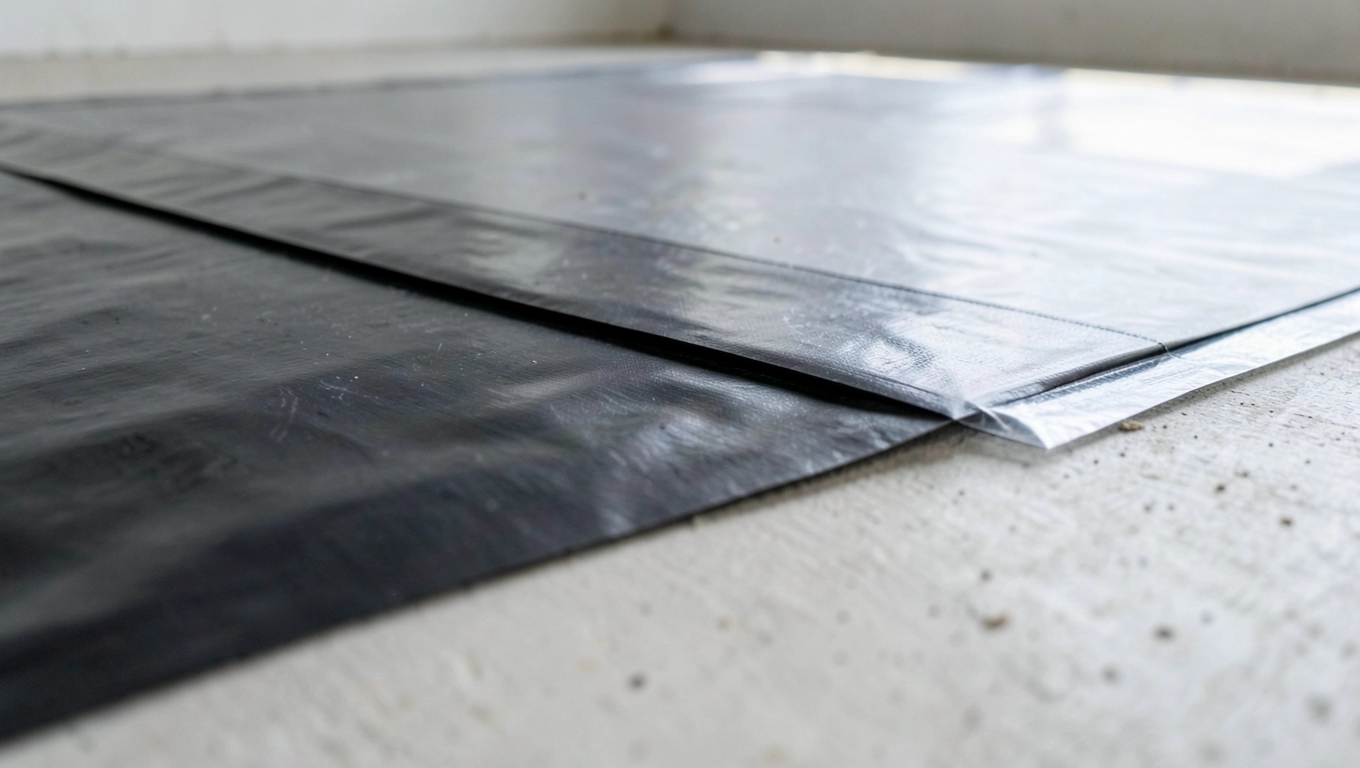 Montaż folii paroizolacyjnej i hydroizolacji w podłodze na gruncie