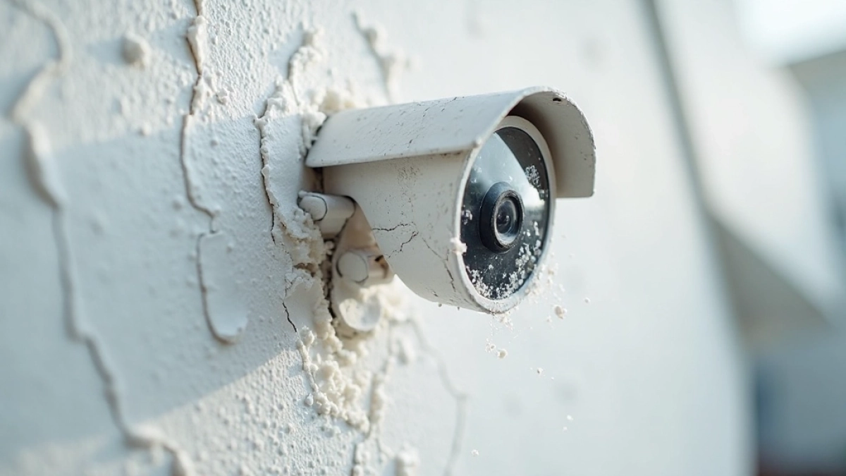 Montaż kamery na elewacji styropianowej