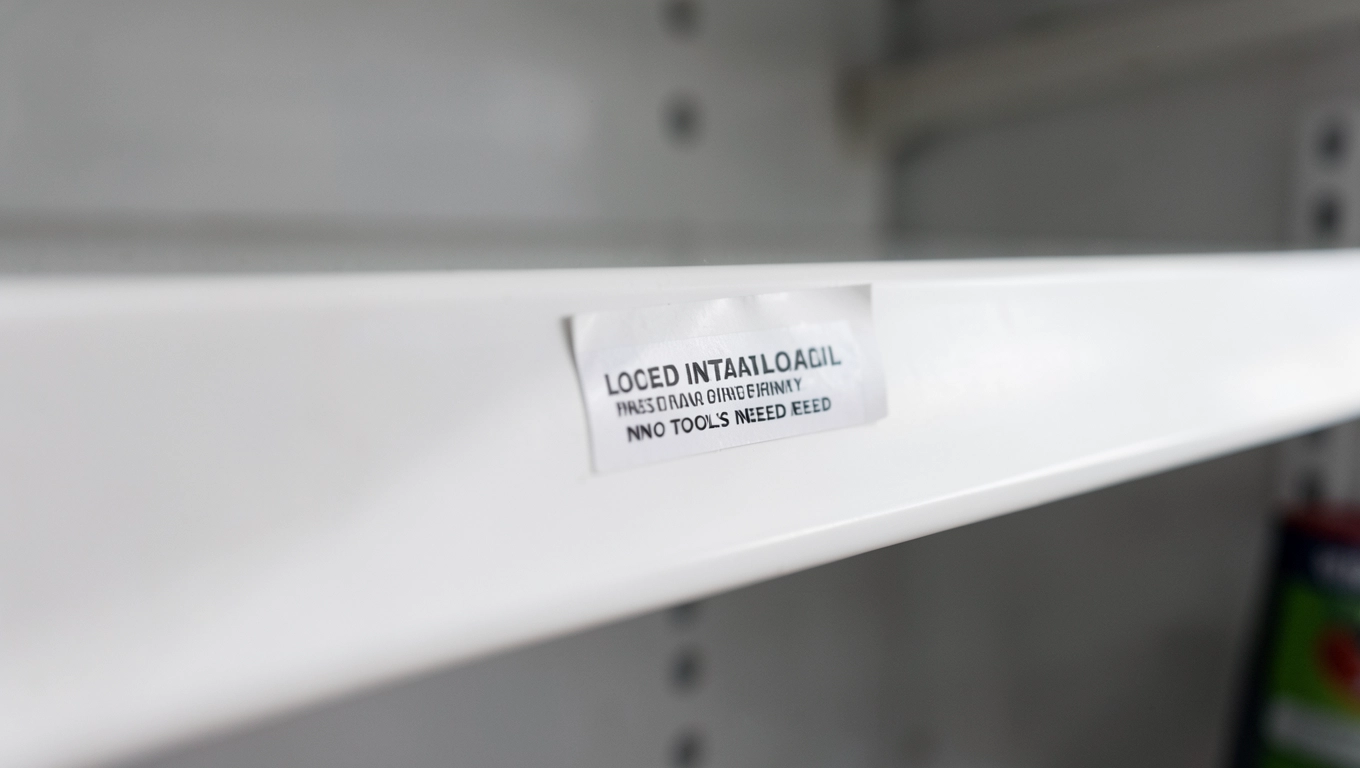 Montaż naklejki obciążenie regału