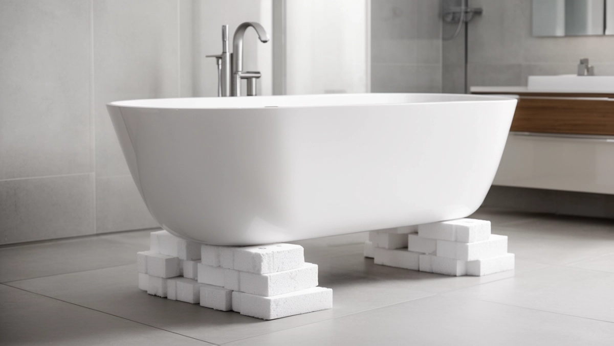 Montaż wanny na styropianie