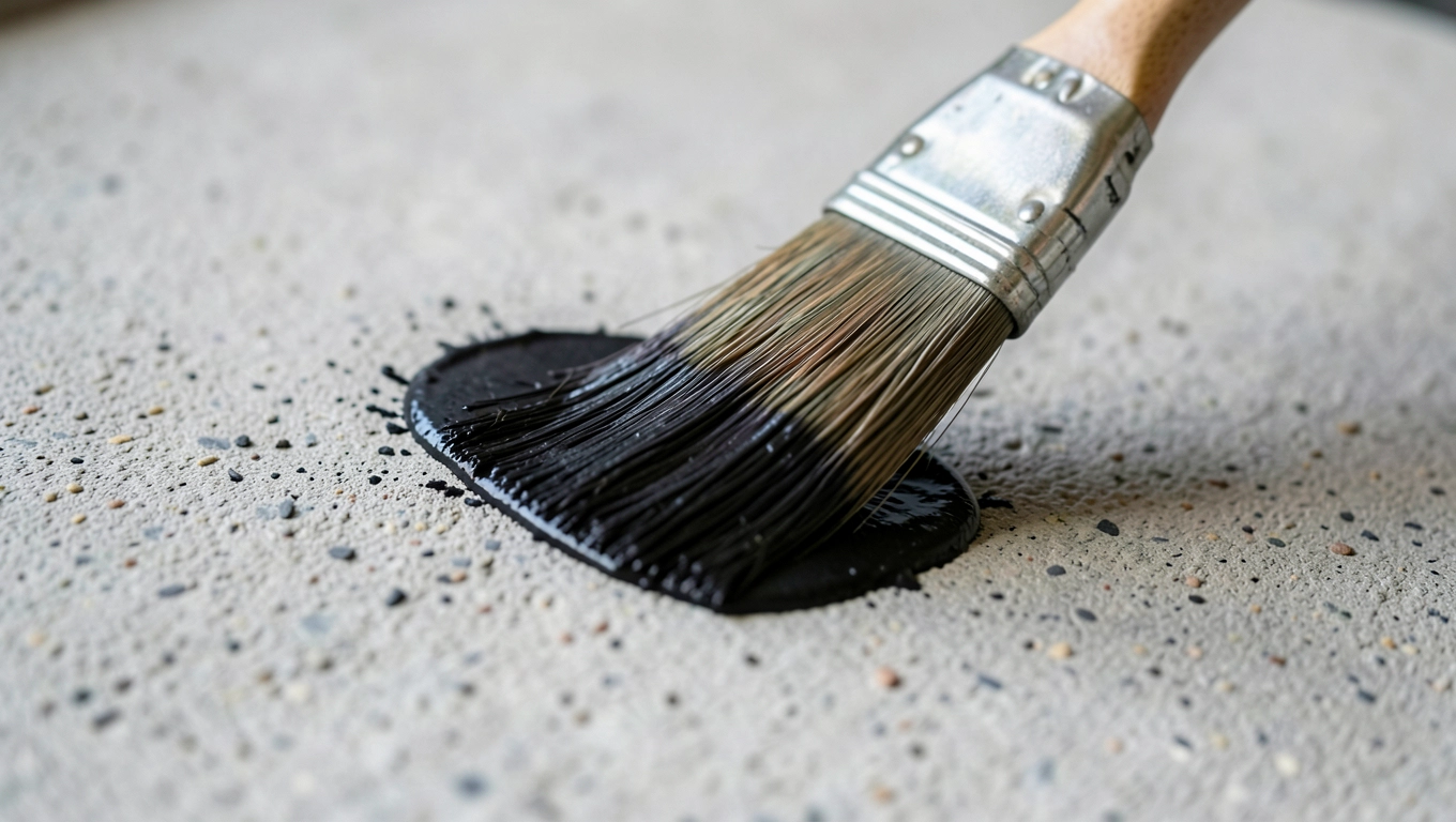 Nakładanie masy bitumicznej na chudziak