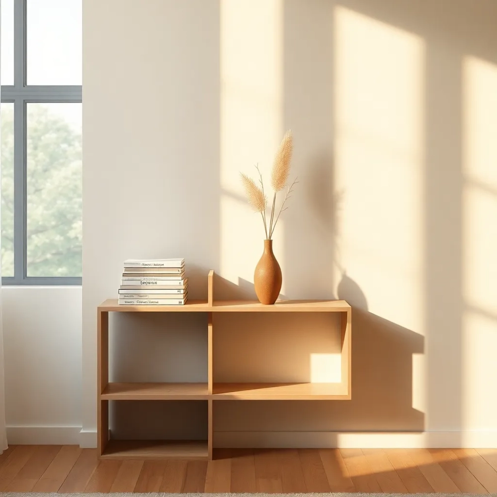 Nowoczesny regał na książki do salonu