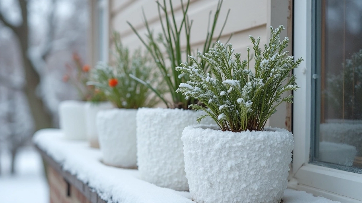 Osłony styropianowe na doniczki