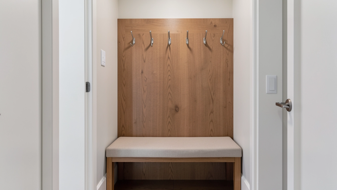Panel z wieszakami i siedziskiem do przedpokoju