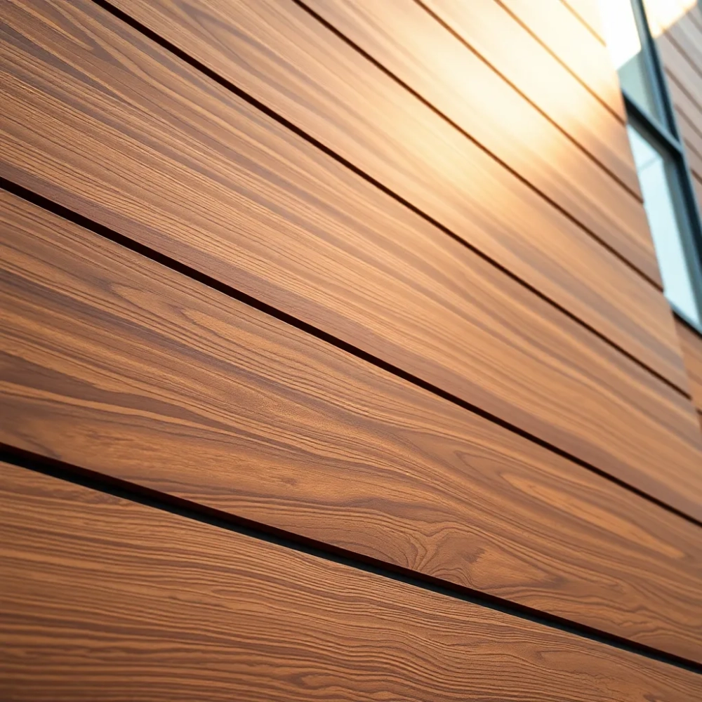Panele elewacyjne z blachy drewnopodobnej