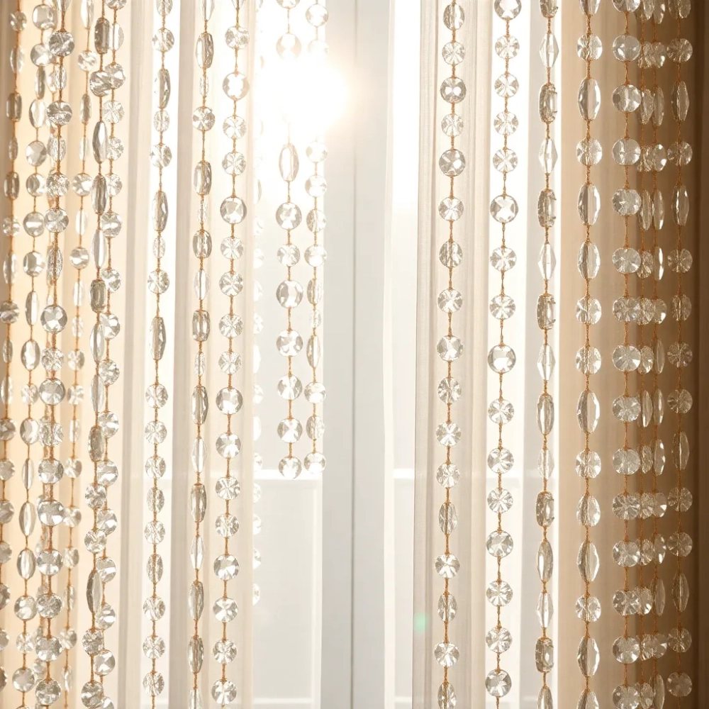 Panele na okno z kryształkami