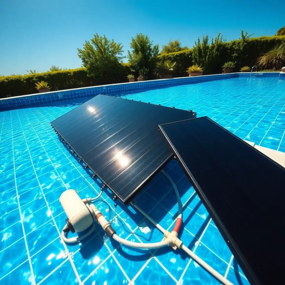 panele słoneczne do grzania wody w basenie