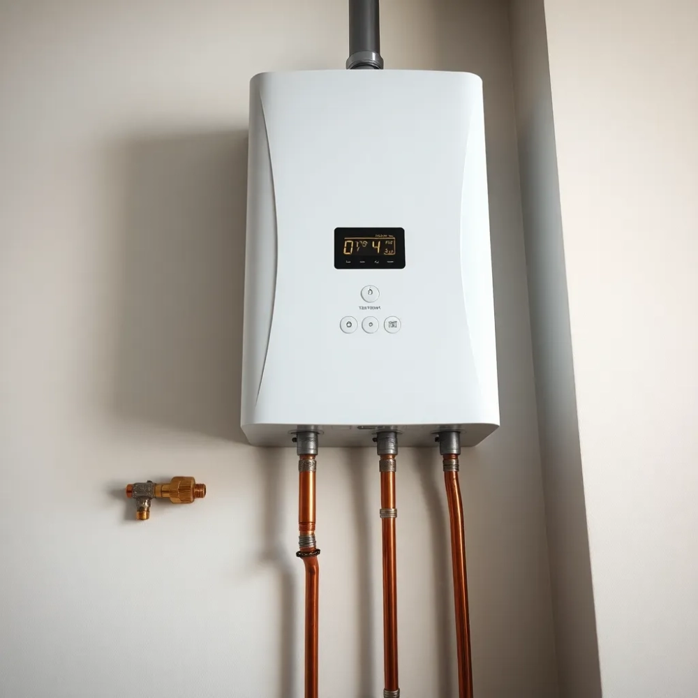 Piec gazowy do ogrzewania podłogowego i wody