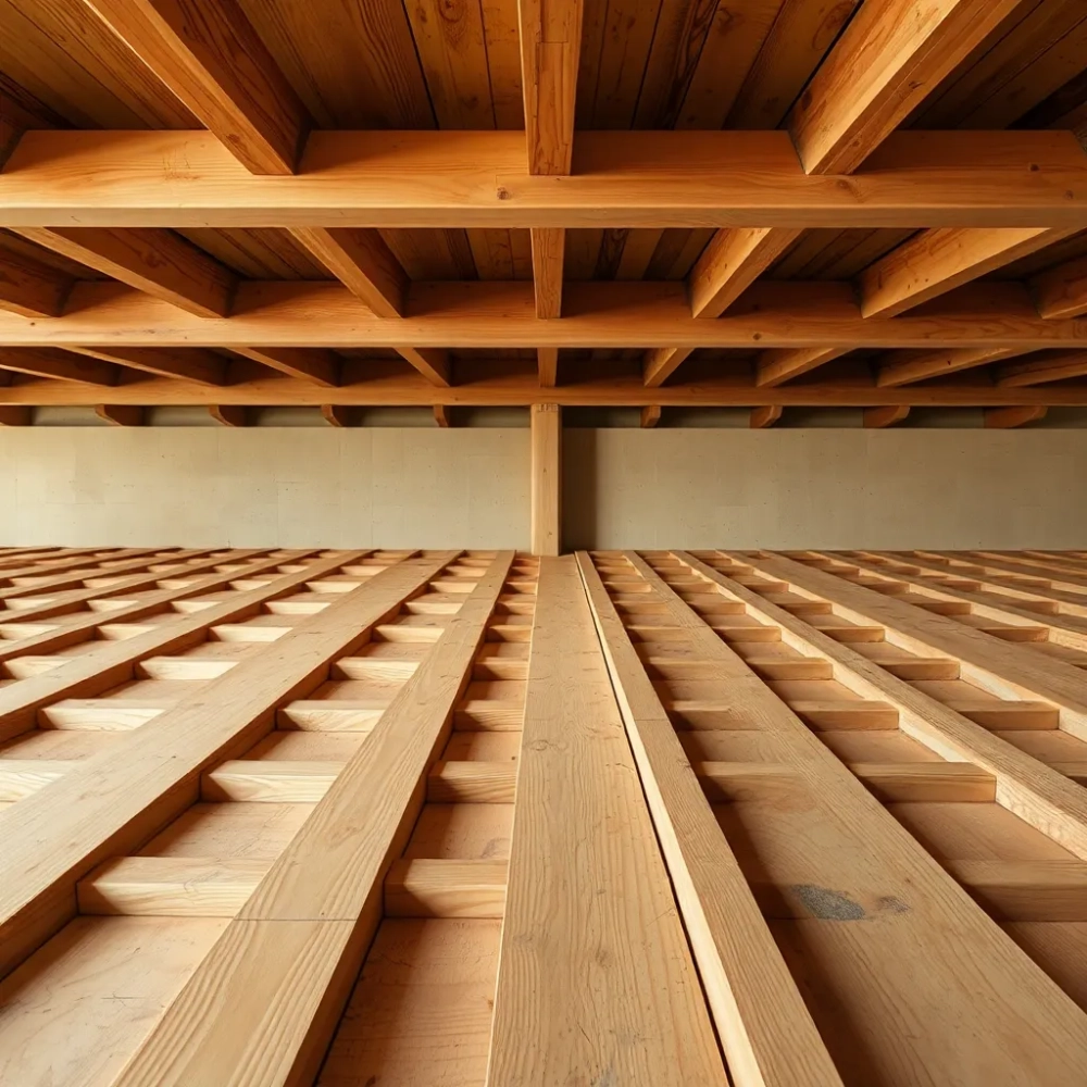 Podłoga na legarach na stropie drewnianym