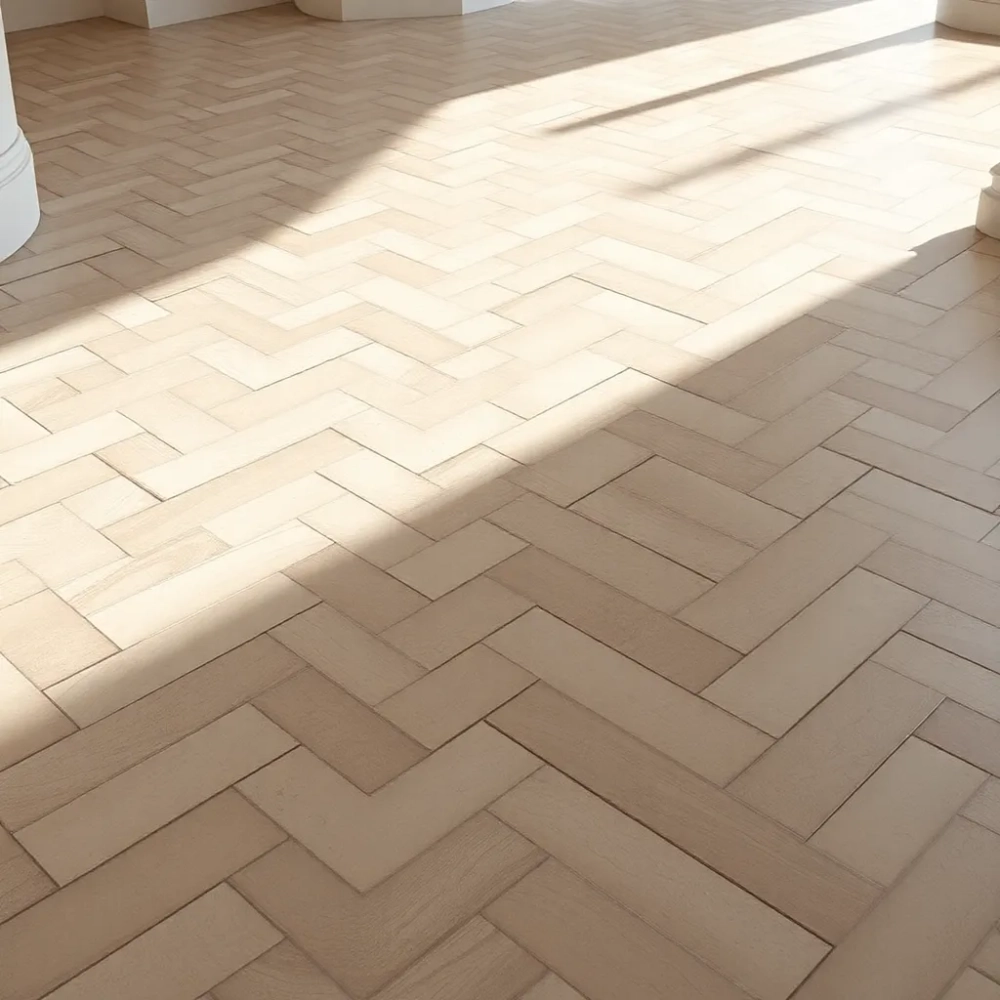 Podłoga w jodełkę z płytek