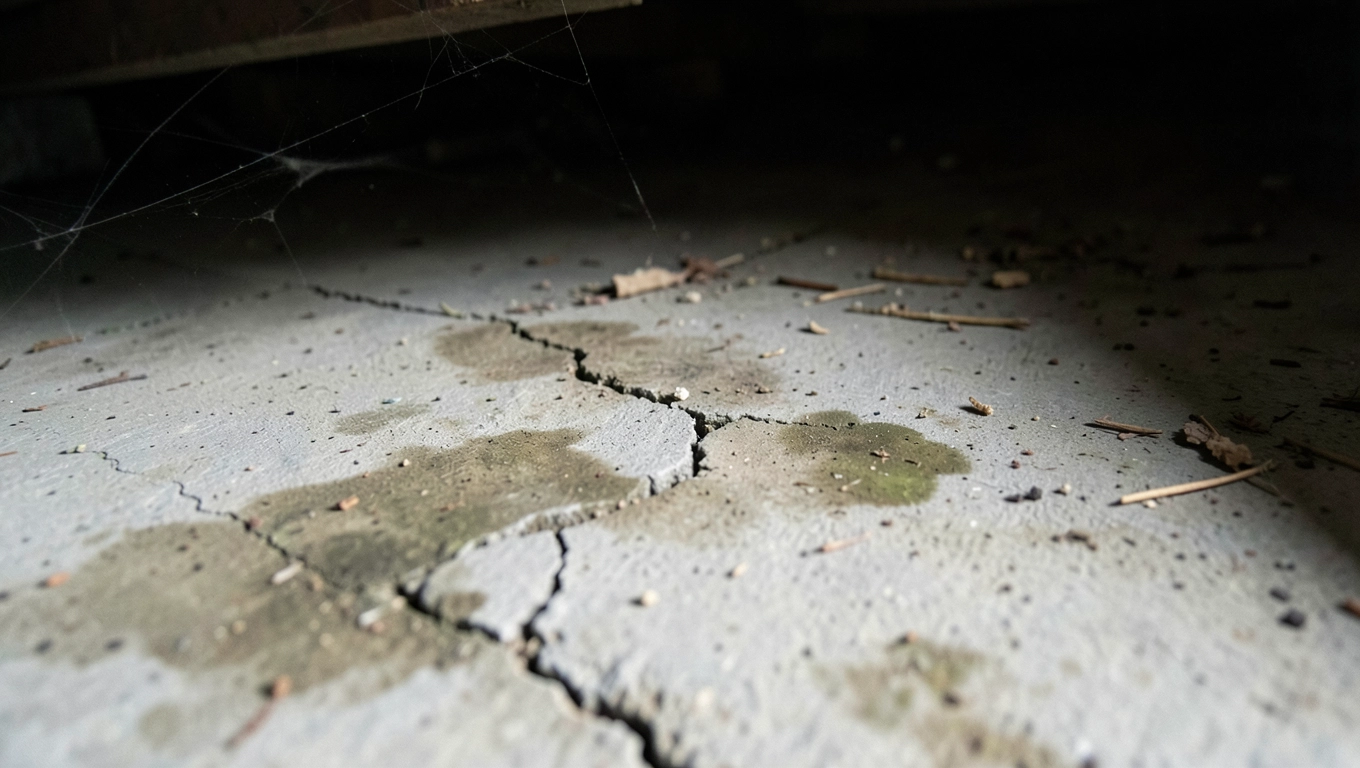 Podłoga w piwnicy w starym domu