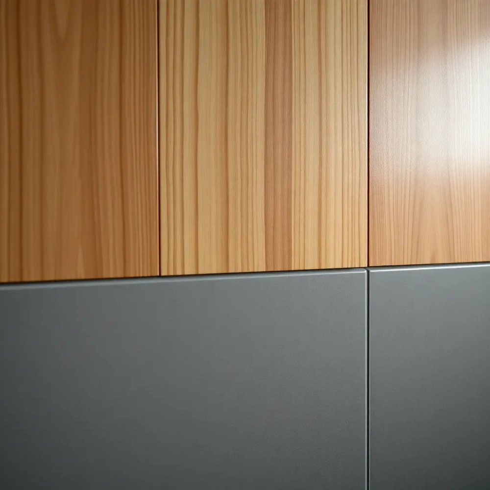 Połączenie paneli z płytkami w kuchni