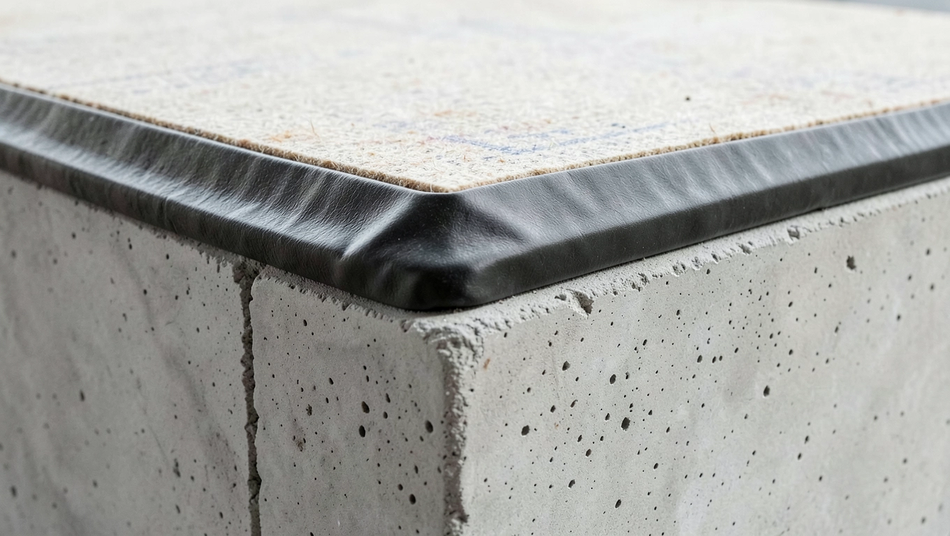 Połączenie papy na chudziaku z izolacją poziomą fundamentów