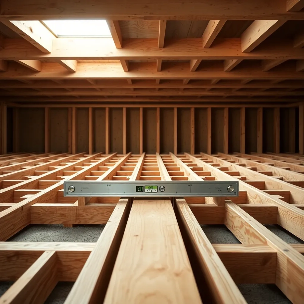 Poziomowanie podłogi na legarach