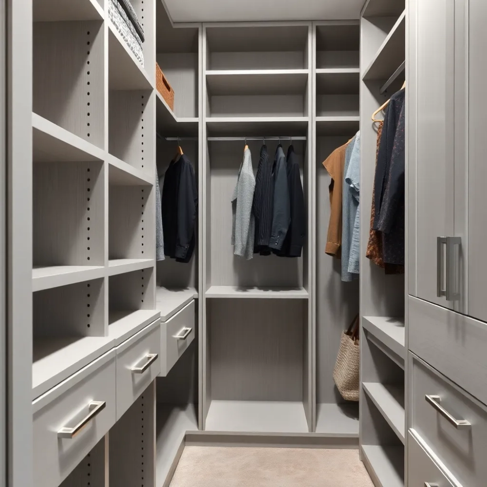 Regał do garderoby z szufladami