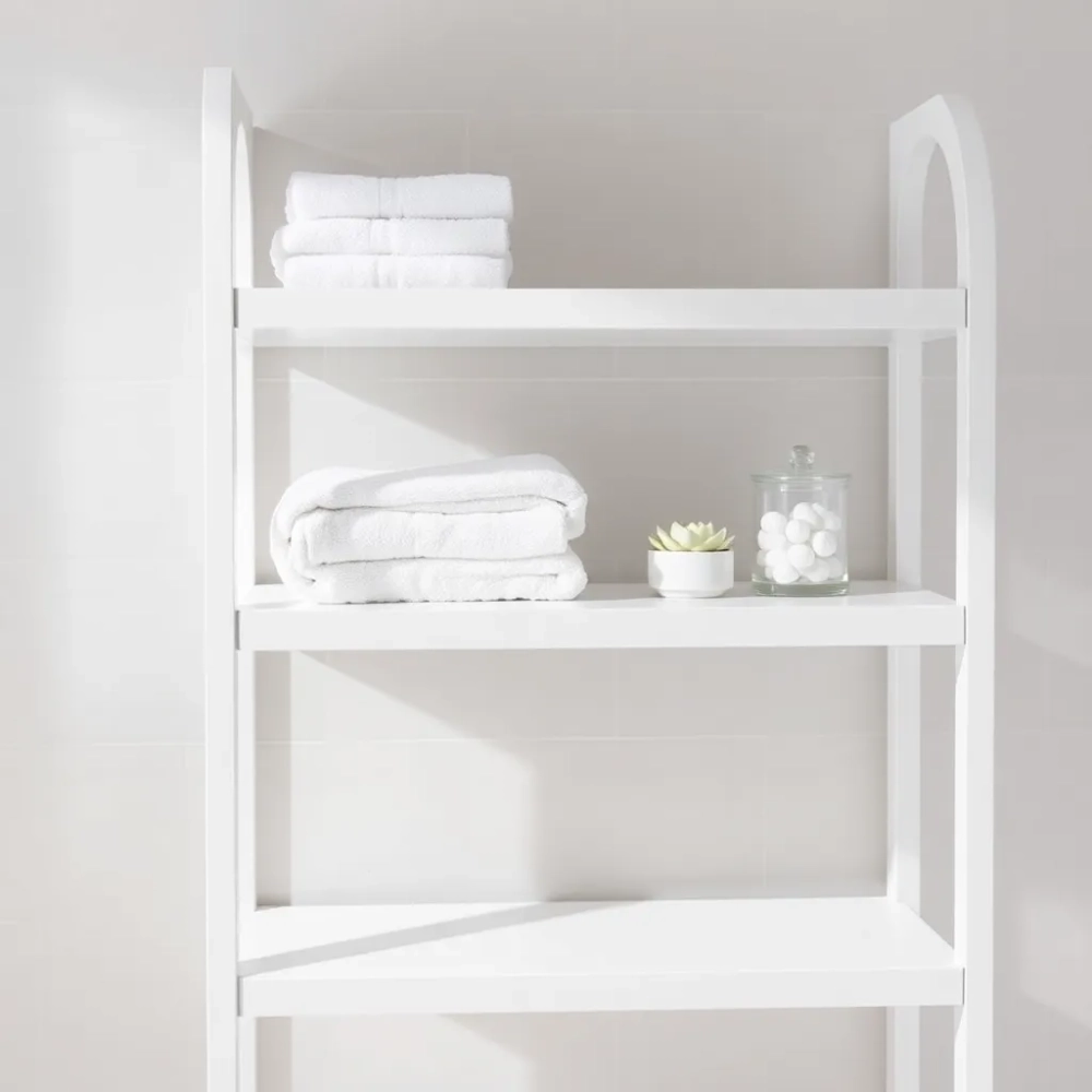 Regał do łazienki biały