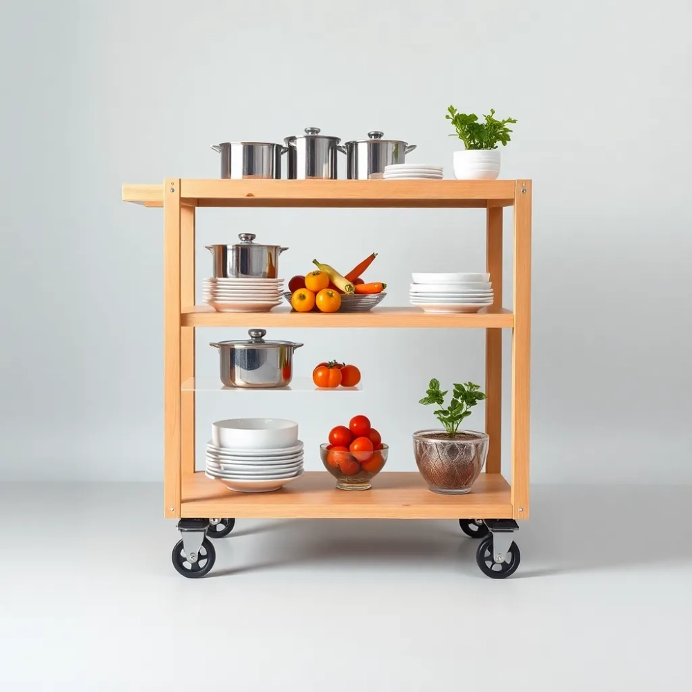 Regał kuchenny na kółkach