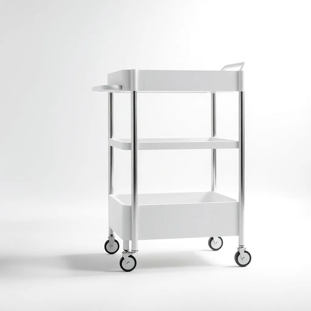 Regał łazienkowy na kółkach