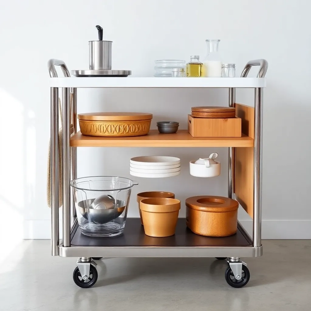 Regał na kółkach do kuchni