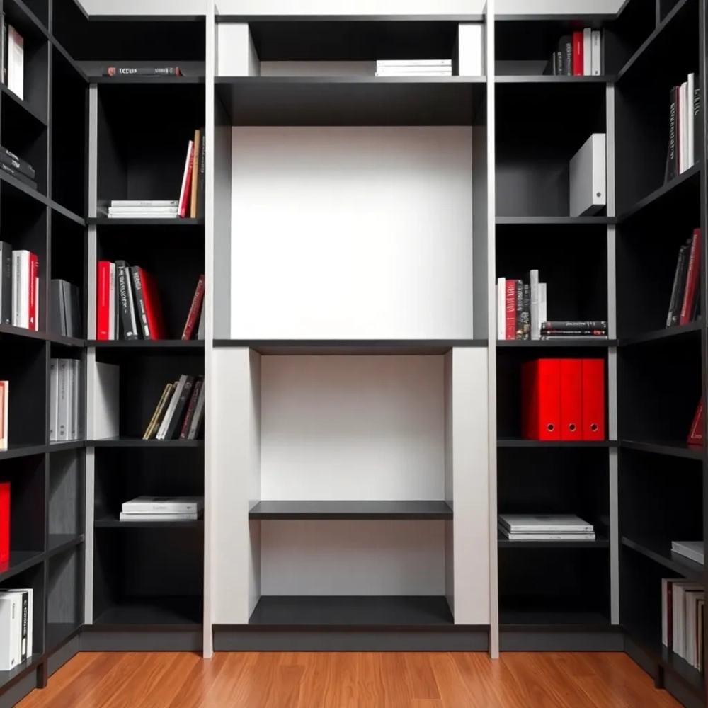 Regał na książki Black Red White