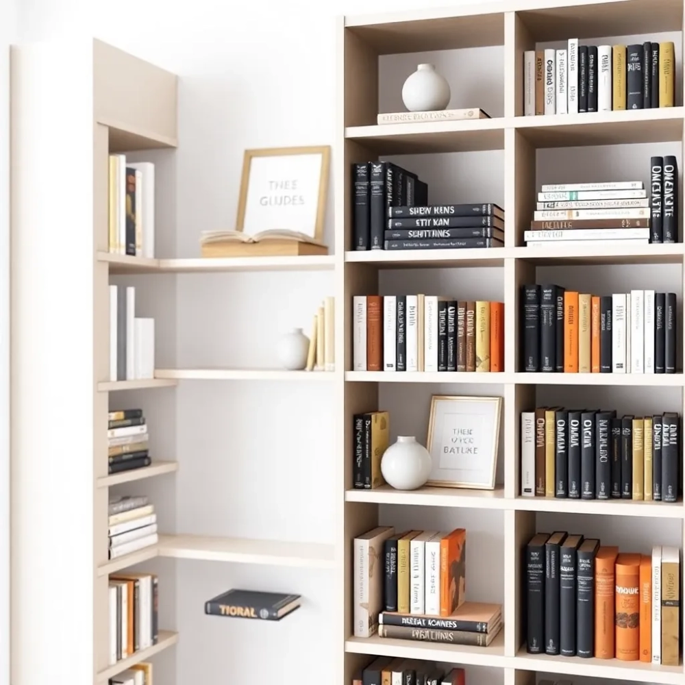 Regał na książki wąski wysoki