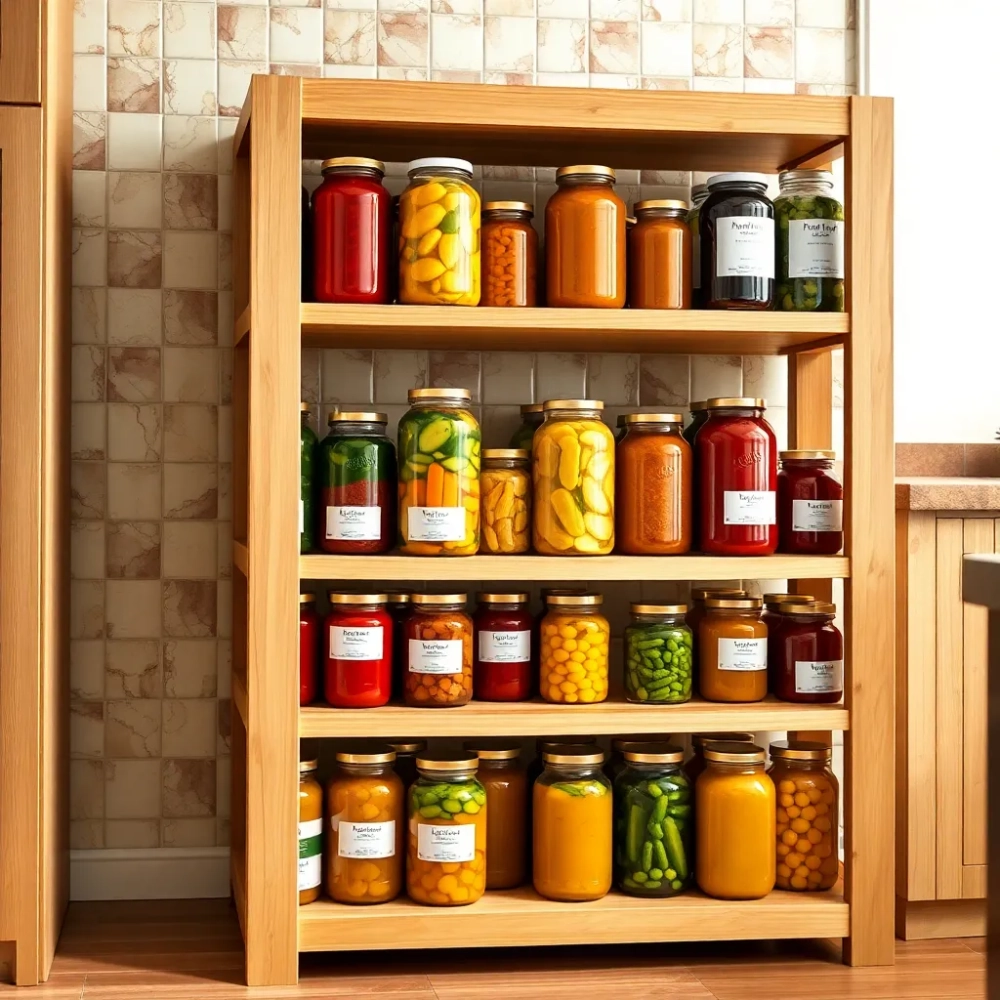 Regał na przetwory do kuchni
