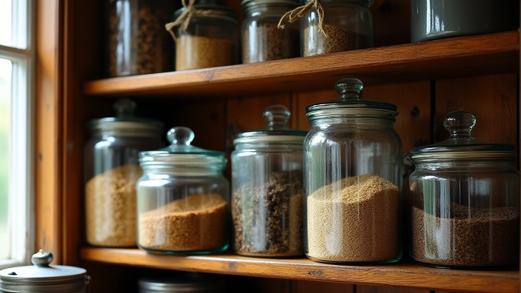 Regał na słoiki zamykany