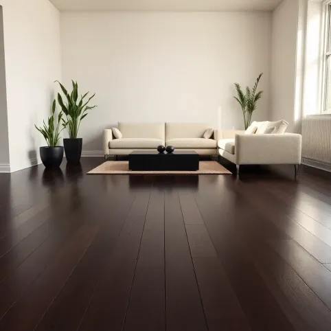 Aranżacje pokoju z ciemną podłogą