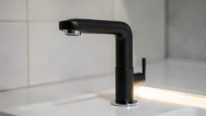 Bateria kuchenna czarna z wyciąganą wylewką