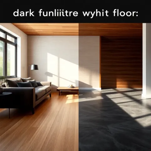 Ciemne meble jaka podłoga