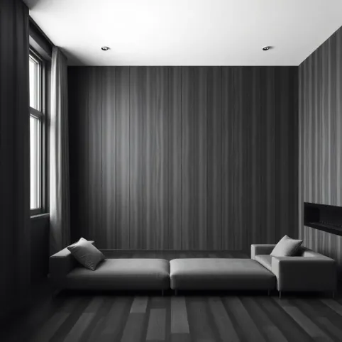 Ciemne panele w salonie