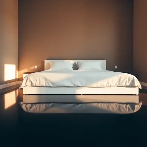 Czarna podłoga w sypialni