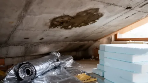 czy na stropie daje sie folie pod styropian