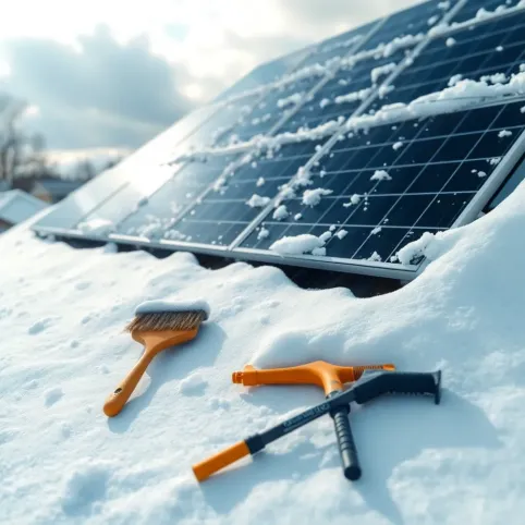 Czym odśnieżać panele fotowoltaiczne