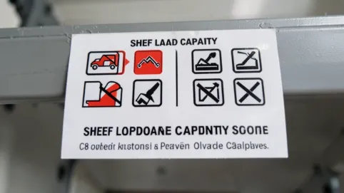 Dopuszczalne obciążenie regału Naklejka