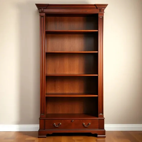 Drewniany regał na książki