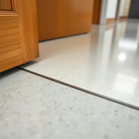 Dylatacja posadzki w drzwiach